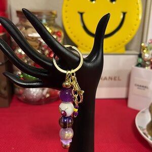 Bag Charm with acrylic beads